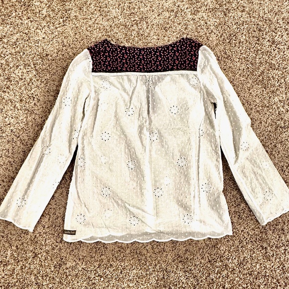 NWT Matilda Jane Snow Globe Tunic Blouse Eyelet Dotted Swiss Floral Cottagecore - Picture 4 of 5